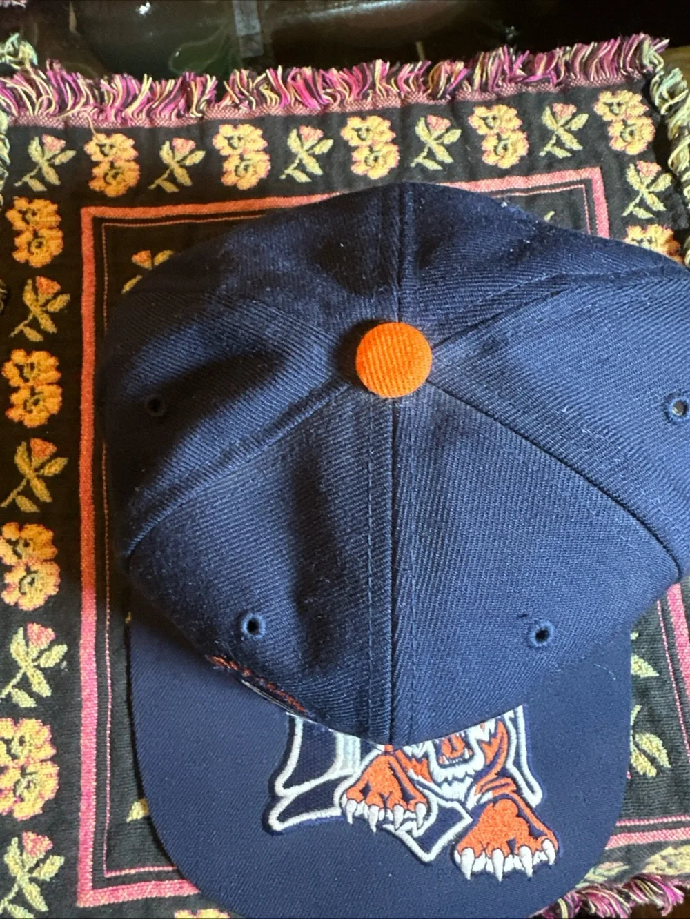 Rare Vintage Detroit Tigers Wool SnapBack hat American needle Embroidered Brim